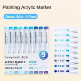 9/144 Colors Acrylic Paint Art Marker Pen DIY Painting Drawing for Card Ceramic Stone Mug Glass Fabric Clothes Art Supplies