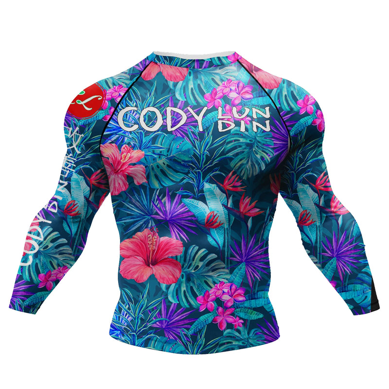 Custom Hot Sale Cody Lundin Wrestling BJJ Jiu Jitsu Rash Guard For Men 3D Sublimation Tattoo Tight Long Sleeve kickBoxing Jersey