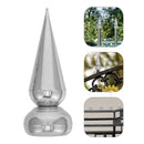 4pcs 19mm Stainless Steel Conical Toppers for Square Tubes Outdoor Garden Railings Finial Tops Garden Fence Iron Wrought Iron