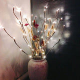 LED Simulated Tree Branch Light Battery Operated 20LEDs Fairy Lights Bendable Willow Branches for Christmas Home Bedroom Decor