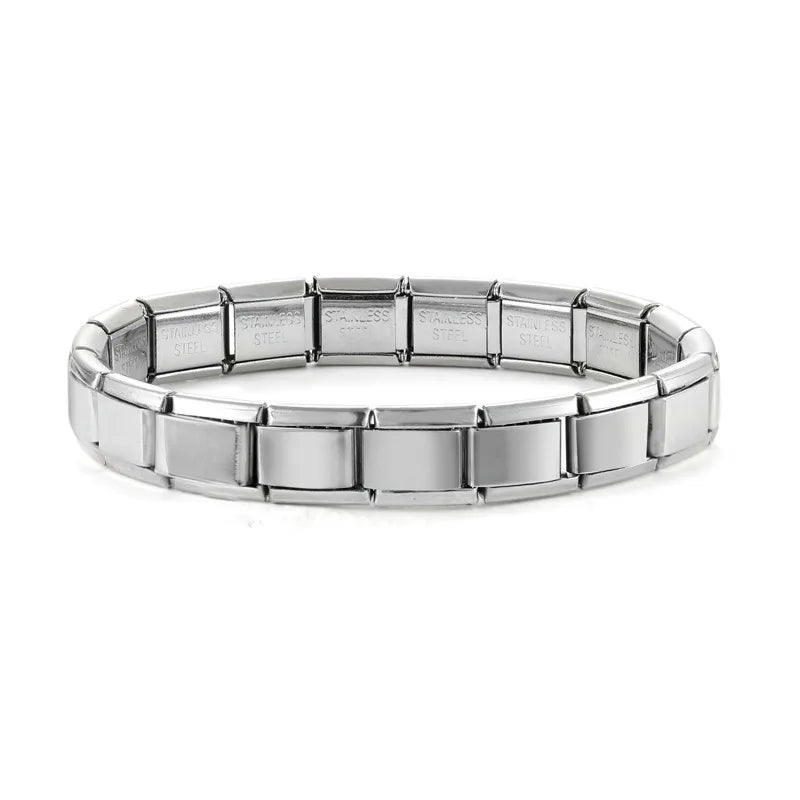 Pulseira de aço inoxidável para mulheres, links italianos, 9mm largura, pulseira para meninas, jóias de casamento, presentes, atacado, nova moda