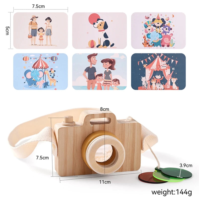 1Pc Wooden Baby Montessori Toys Fashion Camera Pendant Toys for Kids Outdoor Toys Gift Children Wooden Presents Kids Gifts