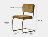 Mid-Century Modern Dining Chairs with Metal Frame, Multiple Styles Leisure chair for Kitchen, Living Room, Office , Muebles