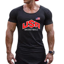 Camisetas de manga corta transpirables de algodón para hombre, camisas ajustadas para gimnasio, Fitness, culturismo, ropa deportiva con dobladillo Irregular, transpirables, de verano