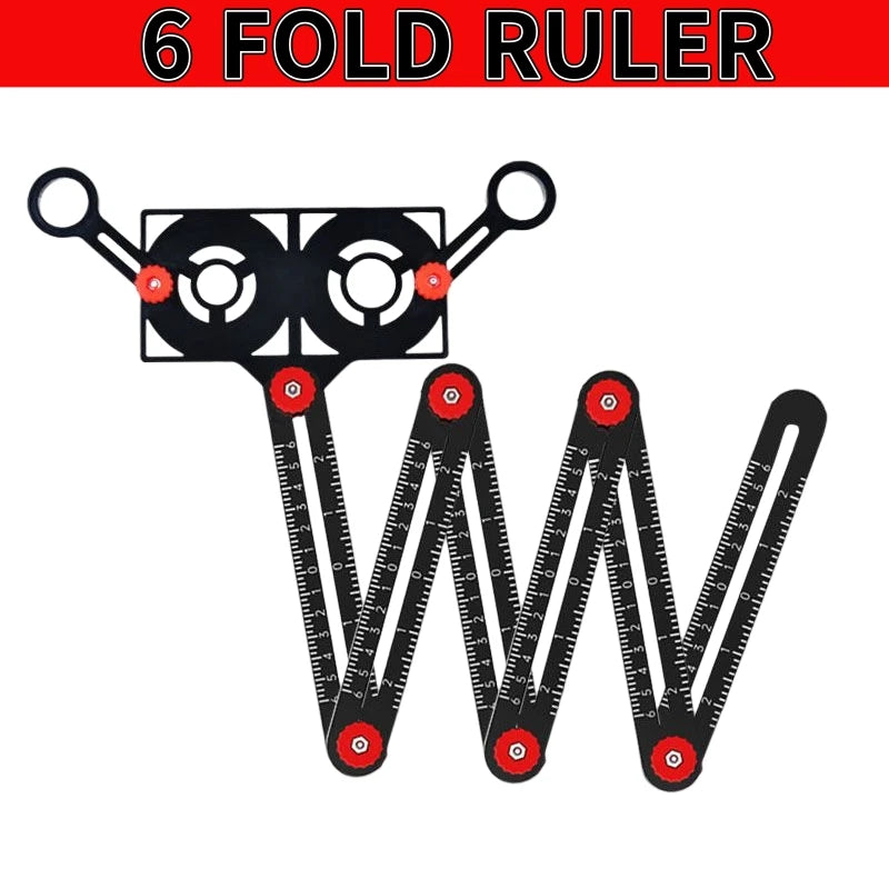 4/6/9/12 Aluminum Alloy Measuring For Tile Positioning And Opening Ruler Manual Multi-Angle Measuring Ruler Construction Tools