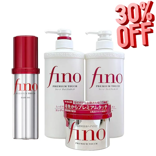 Fino Premium Touch Hair Care Set – Shampoo, Conditioner & Hair Mask, Japan Original, Deeply Nourish, Improve Frizz, Oil Control