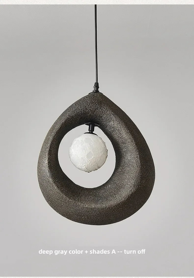 Lámpara colgante japonesa Wabi Sabi, lámpara de techo nórdica para comedor, decoración del hogar, mesa de bar, isla de cocina, lámpara colgante creativa