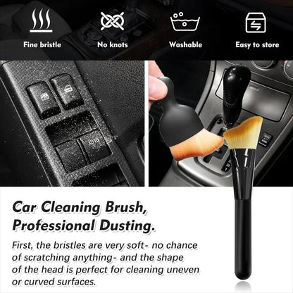 Escova de Limpeza Multifuncional 2pcs para Carro Interior Ar Condicionado Saída Fenda Remoção de Poeira Escovas Escritório Casa Limpeza Escova Ferramentas