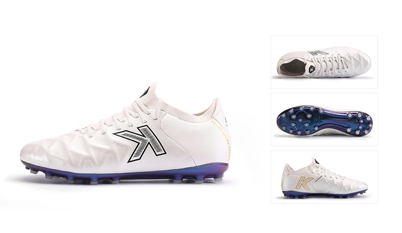 Botas de fútbol KELME MG de piel de becerro para césped artificial, antideslizantes, con amortiguación y entrenamiento, ZX80121058