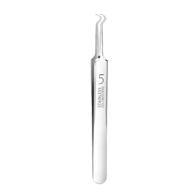 German Ultra-fine No. 5 Cell Pimples Blackhead Clip Tweezers Beauty Salon Special Scraping & Closing Artifact Acne Needle Tool