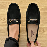YRZL Men's Loafers Big Size 48 Soft Driving Moccasins High Quality Flats Genuine Leather Slip-on Suede Loafers for Men