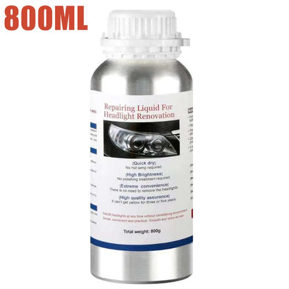 Polímero líquido de polimento do farol do carro Farol do carro, Restauração, Agente de limpeza, Produtos de reparo automático, 800ml