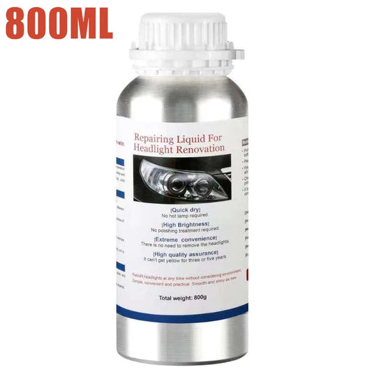 Polímero líquido de polimento do farol do carro Farol do carro, Restauração, Agente de limpeza, Produtos de reparo automático, 800ml