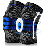 Silicone Padded Knee Pads Supports Brace Basketball Fitness Meniscus Patella Protection Kneepads Sports Safety Knee Sleeves