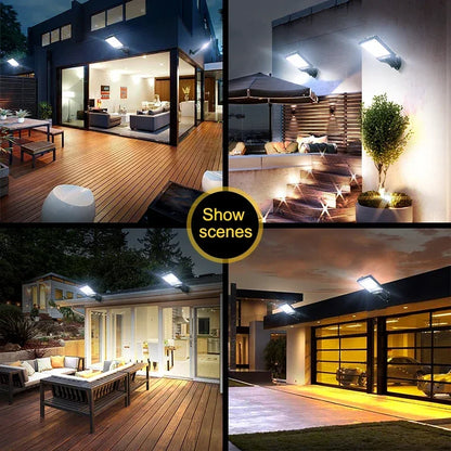 1-6PCS Motion Sensor Solar Outdoor Lights Waterproof 117COB LED Security Wall Lights Street Lamps with 3 Mode Patio Garage Yard