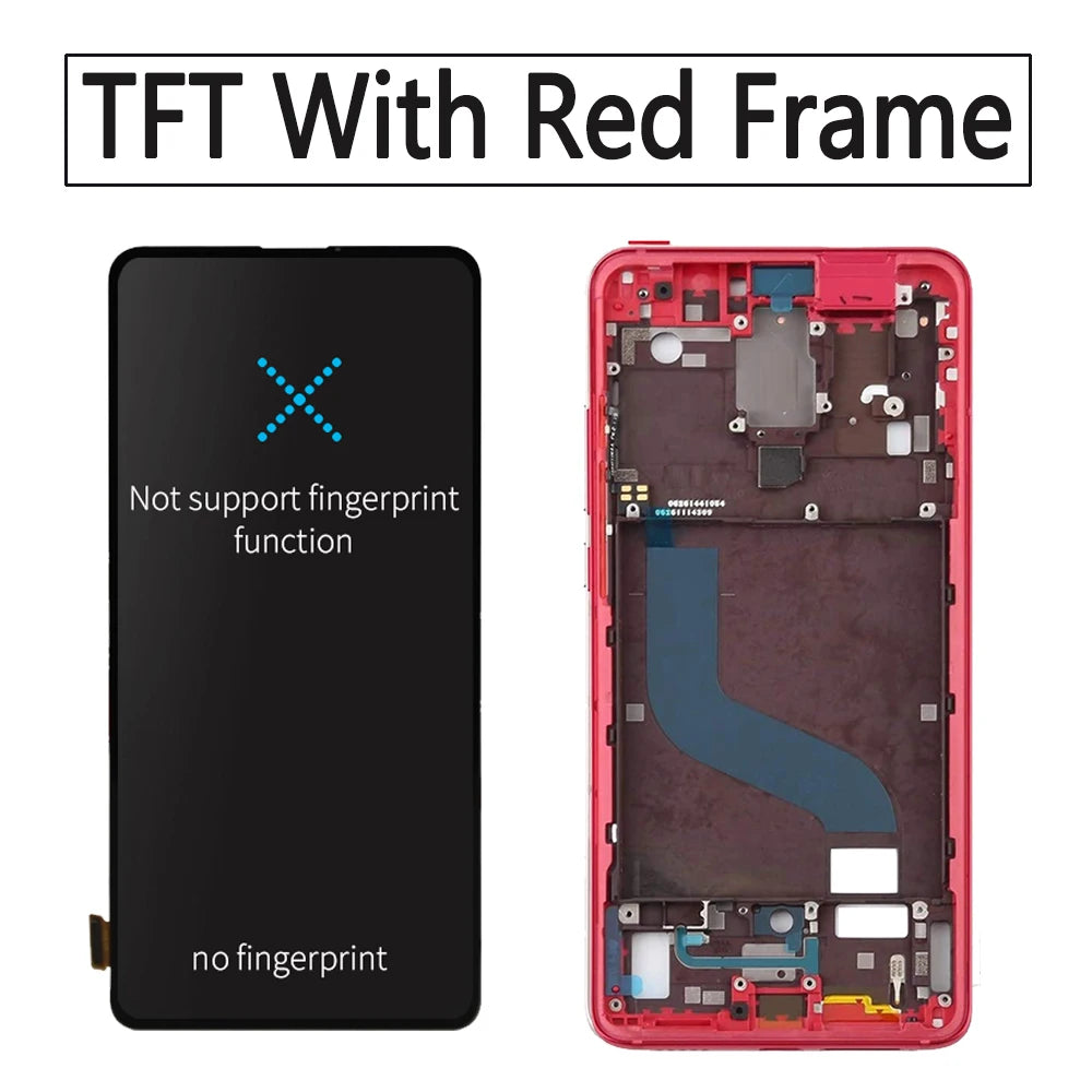 6.53" AMOLED For Xiaomi MI 9T Pro/MI 9T LCD Display Touch Screen Digitizer Assembly With Frame for Xiaomi Redmi K20 Pro /K20 LCD