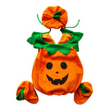 Kids Pumpkin Costume with Hat Boys Girls Halloween Cosplay Costume Children Cosplay Stage Performance Party Clothing