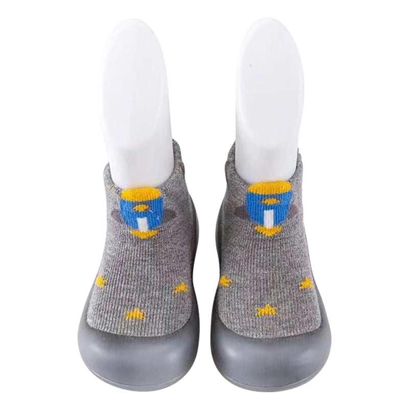 Calcetines de algodón bonitos y cómodos para bebés recién nacidos, primeros pasos, zapatos casuales de interior con suela suave, transpirables y antideslizantes.