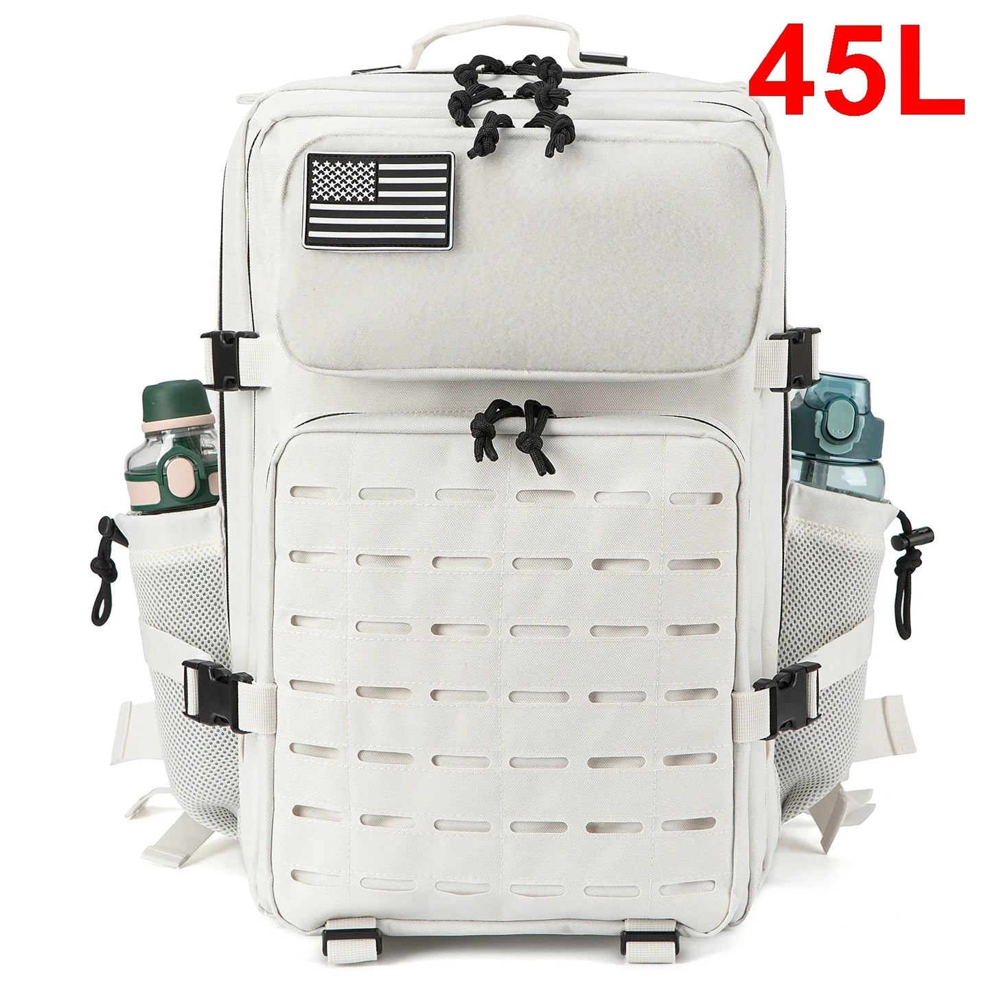 QT&QY 25L/45L Tactical Backpack for Women/men Laser Cut Molle survival Daypack School Bag Gym Rucksack with Dual Cup Holder