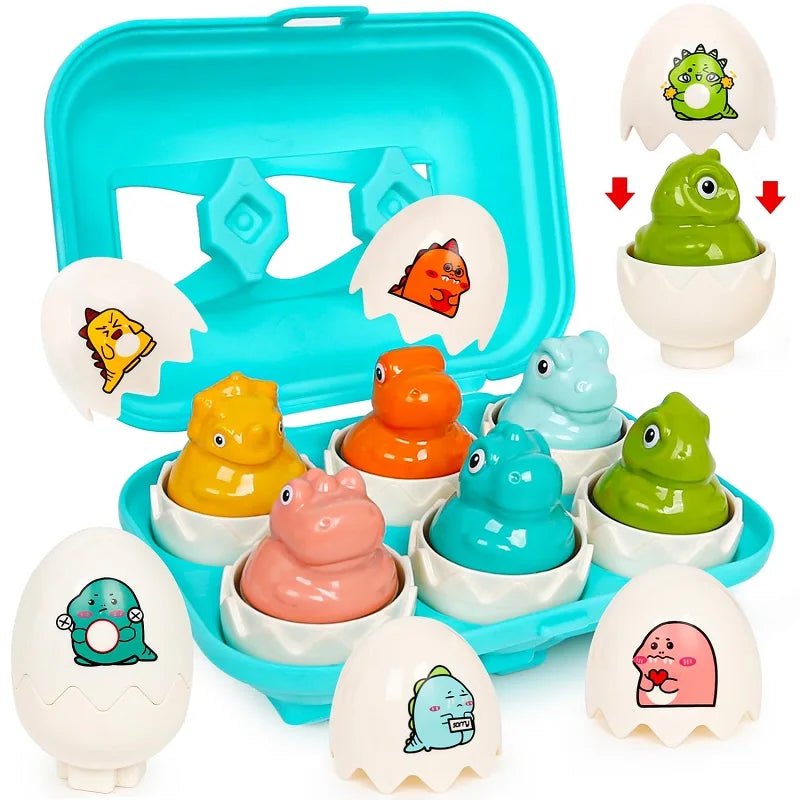 Matching Eggs Toys for Kids 1 2 3Toddlers Montessori Toys Easter Eggs Baby Shape Sorter Games Children Educational Learning Toys