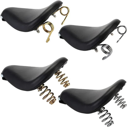 12" Motorcycle Universal PU Solo Driver Seat Springs Bracket Mount Kit For Harley Honda Yamaha Kawasaki Suzuki Indian Triumph