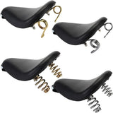 12" Motorcycle Universal PU Solo Driver Seat Springs Bracket Mount Kit For Harley Honda Yamaha Kawasaki Suzuki Indian Triumph