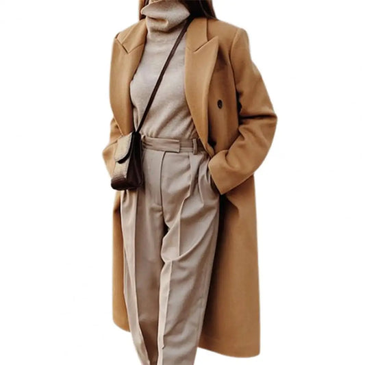 Woolen Cardigan Popular Loose Long Casual Woolen Jacket Coat Overcoat Woolen Suit Versatile Korean Women Clothes Merad Style