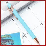 50pcs Light Metal Ballpoint Pen Touch Screen Pen Office School Advertising Pen Custom Logo Text Engraving Laser Engraving