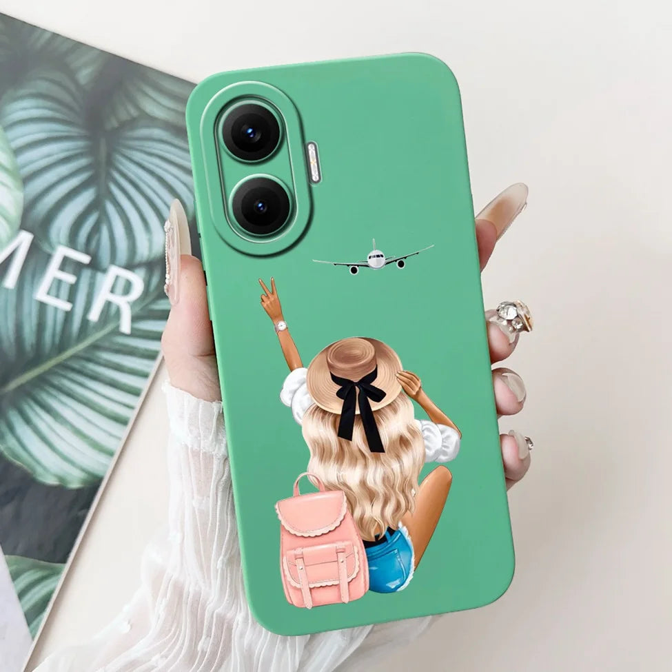 For Xiaomi Poco F7 Phone Cover For Redmi Turbo 4 Pro 5G Case Silicone Cute Cartoon Fashion Luxury Love Shockproof Bumper Funda