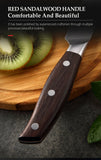XINZUO-Juego de Cuchillos de Cocina de acero inoxidable 1,4116, herramienta de corte con mango de sándalo rojo de alta calidad, 5 uds., Alemania