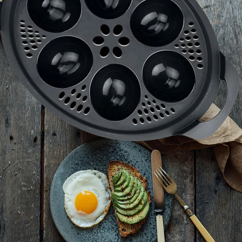 Hervidor de huevos de 6 agujeros para Thermomix TM5 TM6 TM31, olla vaporera para huevos, máquina cazadora furtiva, moldes, cesta de vapor, utensilios de cocina, herramienta