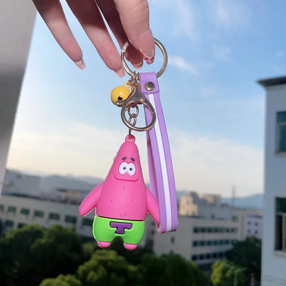 SpongeBob Creative Cute Soft Plastic Doll PVC Keychain Car Keychain Pendant Small Gift Doll Machine