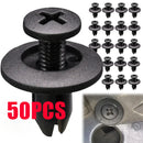 8mm Plastic Rivets Fasteners Screw Car Bumper Fender Black Rivet Car Fastener Clips for Toyota Focus Kia Nissan Yamaha