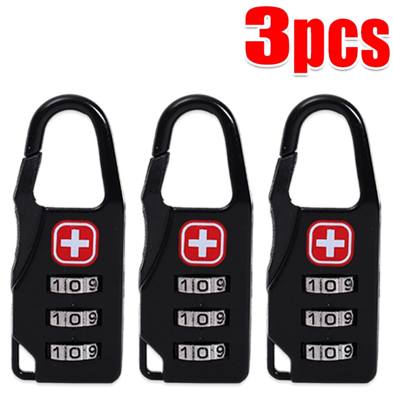 5/1pcs Mini Portable Suitcase Password Locks Anti-theft Lock Buckle Convenient Bag Cabinet Lock Student Dormitory Door Locks