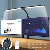 Lámpara de escritorio con Control remoto y Clip LED de doble cabezal, lámpara de mesa para arquitecto, iluminación para el hogar y la Oficina, 5 modos de Color y 5 regulables
