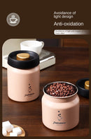 316 Stainless Steel Vacuum Coffee Storage Container Airtight Light-proof Tea Spice Food Storage Jar Kitchen Tool