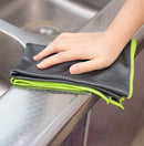 Paño de microfibra para limpiar ventanas, copas de vino, platos y vasos, fibra de carbono. 