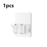 Heavy Duty Wall Mount Mop Ganchos, Vassoura Titular, auto-adesivo, utilitário Hanger, Mop Vassoura Organizador, Casa, Cozinha, Armazenamento do jardim, 1 Pc, 2Pcs