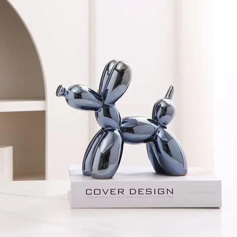 Escultura de cerámica abstracta con forma de perro, globo creativo, de ERMAKOVA, 11 cm/4,3 pulgadas, para decoración del hogar y la oficina, regalo