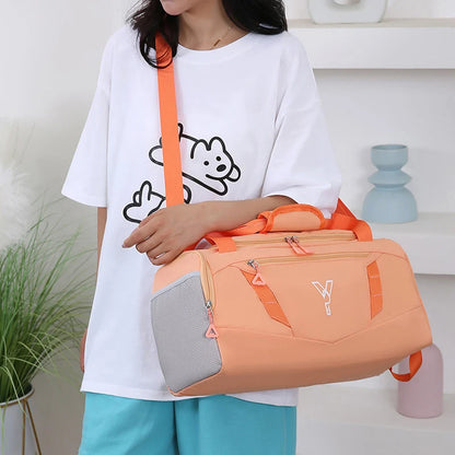 Woman Sports Gym Handbag Waterproof Fitness Training Bag Dry Wet Swimming Tote With Shoes Pocket Travel Luggage Shoulder Bags