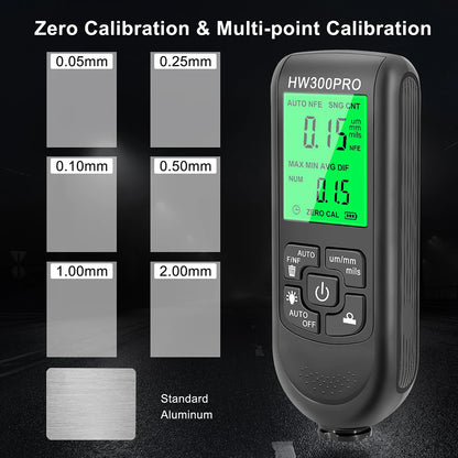 0-2000um High-precision Car Paint Thickness Tester Manual Paint Tools Paint Film Thickness Gauge for Fe/nfe or only Coating Film