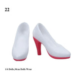 1Pair 1/3 1/6 Doll Shoes Fashion Female Doll Boots Plastic Doll Multistyles Long Knees Boots Fit Foot Length 2cm Dolls Shoes