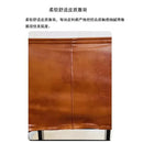 Medieval monk chair home solid wood dining chair designer homestay industrial wind wabi-Sabi oil wax leather back