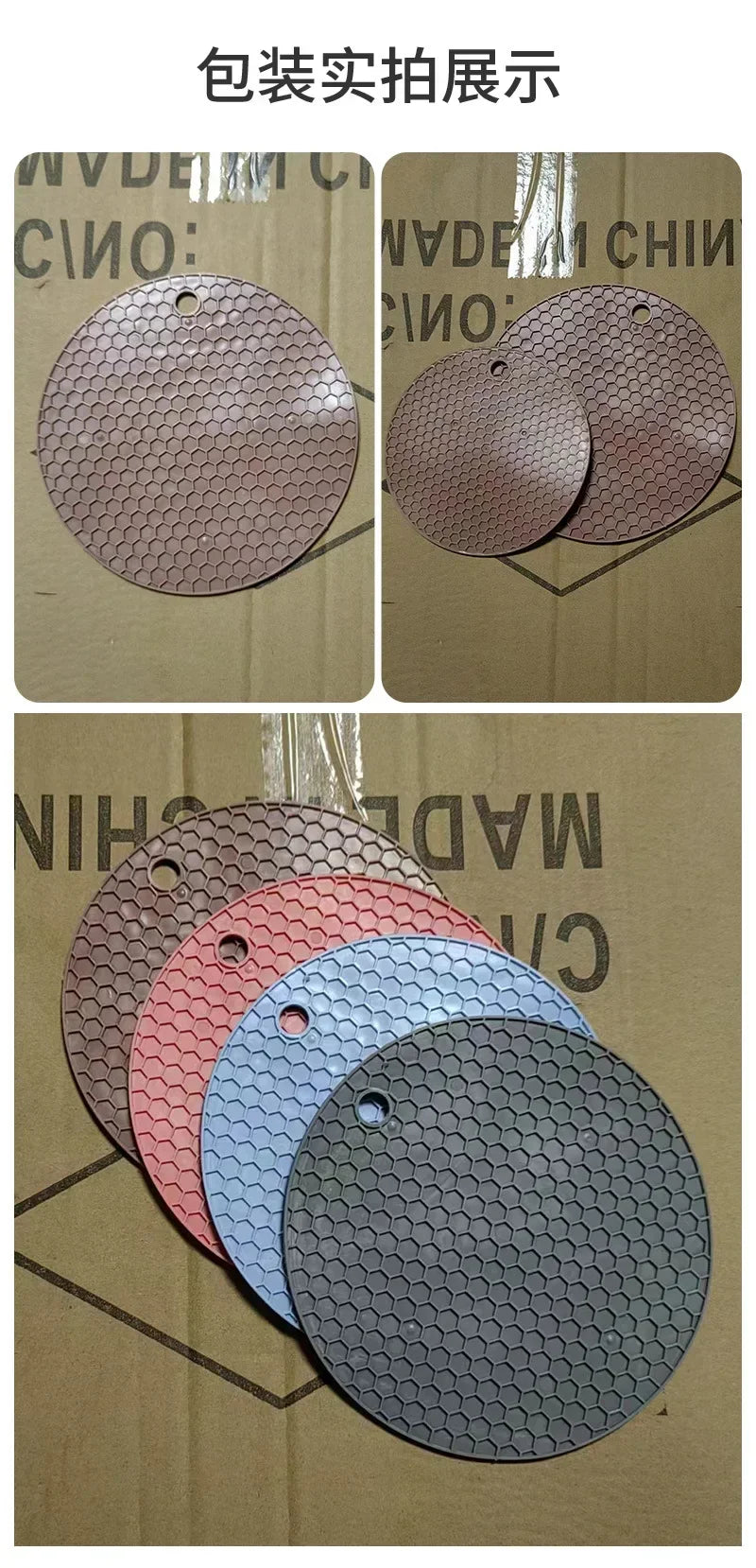 Silicone Round Teacup Mat Table Insulation Mat Dish Non-slip Placemat High Temperature Light Luxury Anti-scalding Casserole Mat