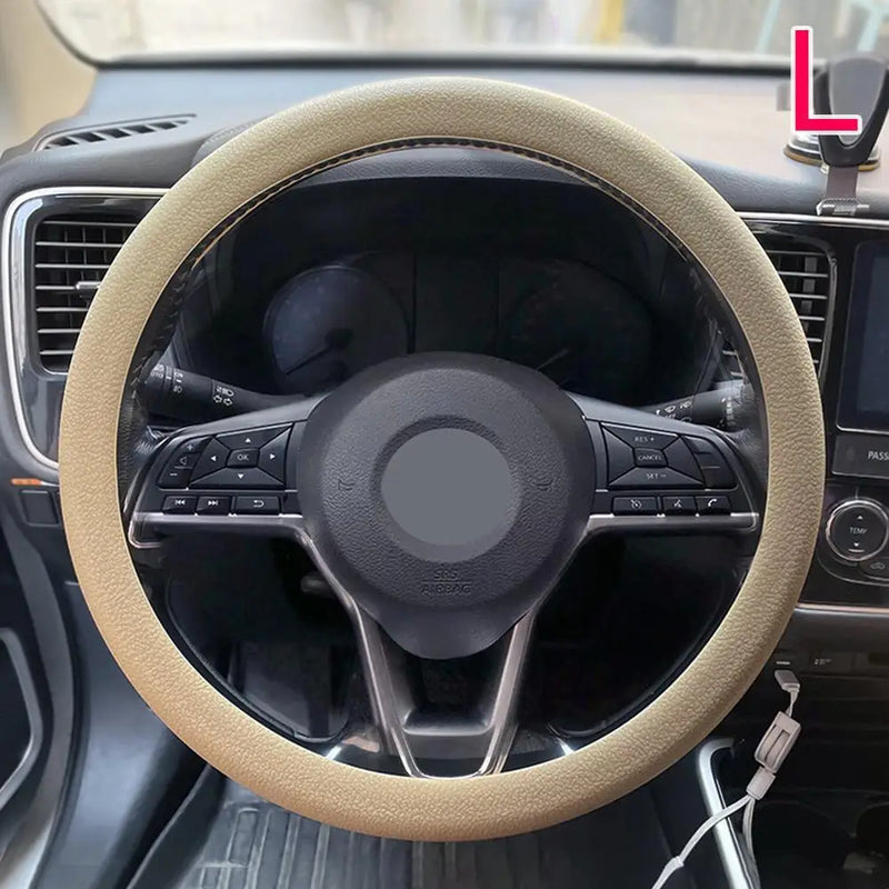 Car Silicone Steering Wheel Cover Men's And Women's Summer Fashion Sweat Wicking Non-slip All-season Model Thin And Soft