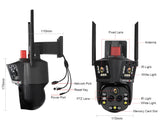 LS VISION 10K Outdoor WiFi Camera 20X Zoom Three Screen CCTV External IP Cam 20MP Security Ai Tracking Video Surveillance Camera