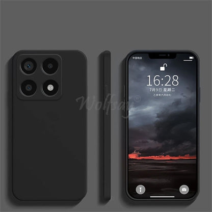 For Xiaomi 14T Pro Case Liquid Silicone Original Plain Rubber TPU Protector Case Xiaomi 14T Pro Cover TPU Shockproof Mi 14T Pro