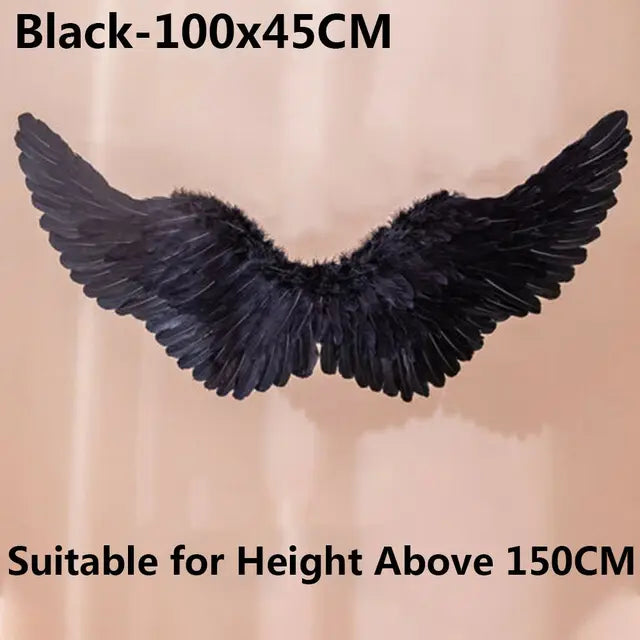 Asas de penas de anjo para mulheres e meninas, decoração de festa, adereços cena layout, decoração de festa de natal