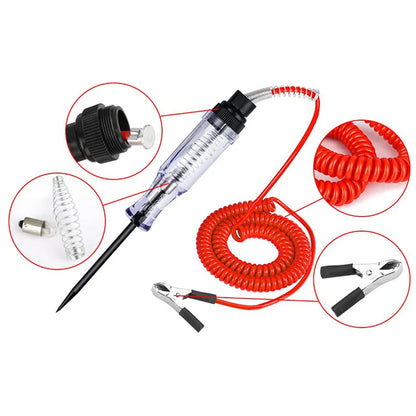 Herramientas de diagnóstico para circuitos de coche, comprobador de luz automotriz, bolígrafo de prueba de CC 6 V, 12 V y 24 V, accesorios para motocicletas.