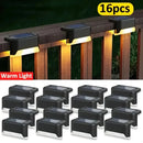 16 PCs of solar outdoor deck lights commercial street LED step lights suitable for balconies terraces stairs fences lanes paths